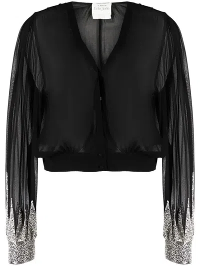 Forte Forte Forte_forte "enchanted" Embroidery Chic Georgette Shirt Clothing In Black
