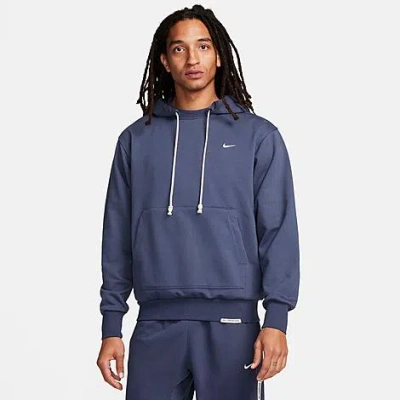 Nike Men's Standard Issue Dri-fit Pullover Basketball Hoodie In Thunder Blue/pale Ivory