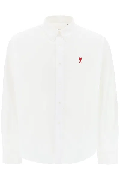 Ami Alexandre Mattiussi Ami Paris Ami De Coeur Boxy Shirt In White