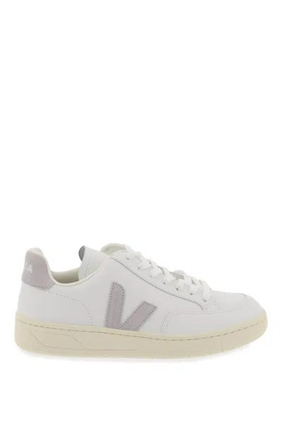 Veja V-12 Leather Sneakers In White