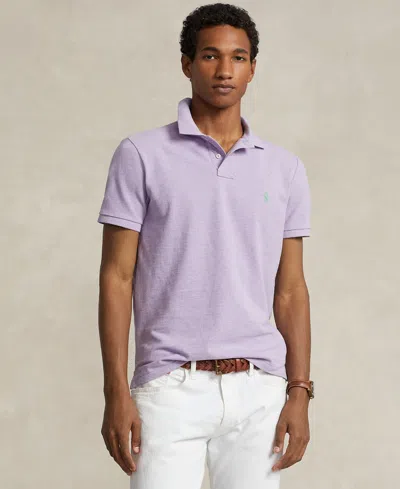 Polo Ralph Lauren Cotton Mesh Classic Fit Polo Shirt In Pastel Purple Heather