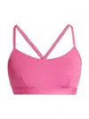 Alo Yoga Women's Airlift Intrigue Crossover Sports Bra In Paradise Pink