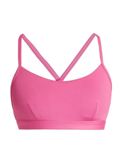 Alo Yoga Women's Airlift Intrigue Crossover Sports Bra In Paradise Pink