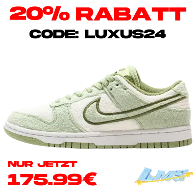 Pre-owned Nike Dunk Low Se Fleece Pack Honeydew Grün Dq7579-300 Grösse 36 - 41 In Mehrfarbig