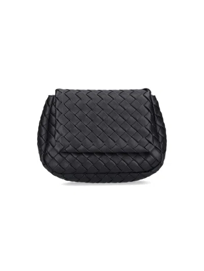 Bottega Veneta Small Shoulder Bag Cobble Messenger In Black