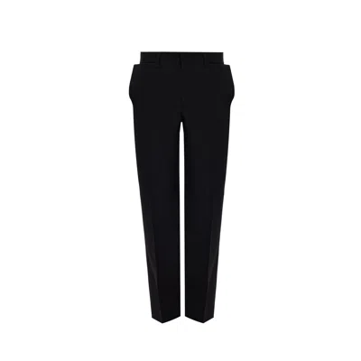 Burberry Madge Wide-leg Trouser Pants In Black