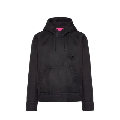 Valentino Hoodded Jacket In Black