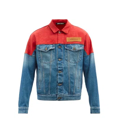 Palm Angels Denim Jacket In Blue