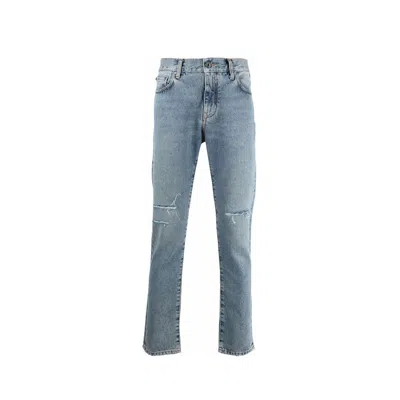 Off-white Skinny Denim Jeans In Blue