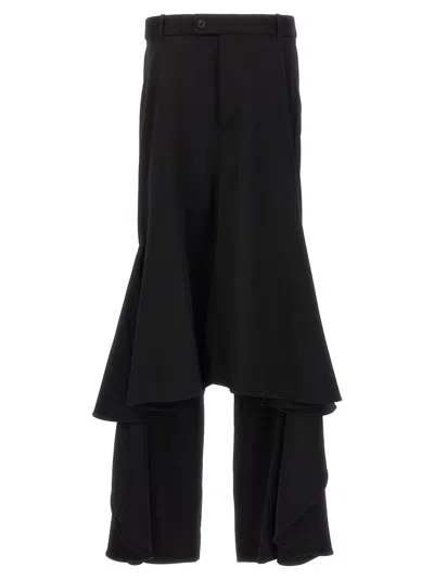 Balenciaga Black Deconstructed Godet Skirt