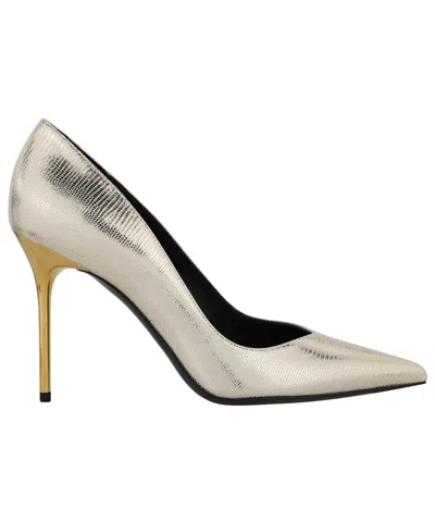 Balmain Leather Pumps In Silver