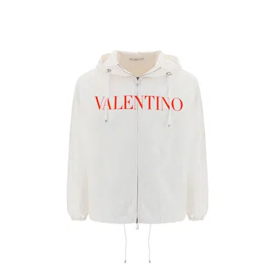 Valentino Cotton Logo Jacket In White