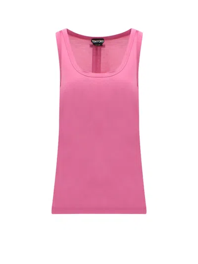 Tom Ford Logo-patch Silk Tank Top In Default Title