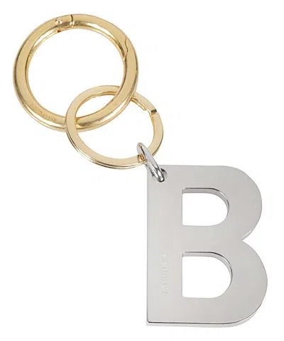 Balenciaga Brass Key-holder In Silver