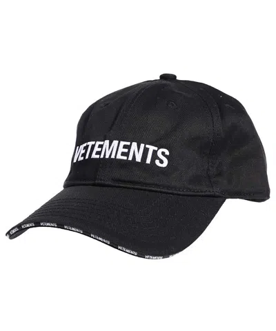 Vetements Logo-print Baseball Cap In Black