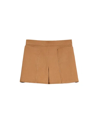 Max Mara Shorts Denaro In Brown