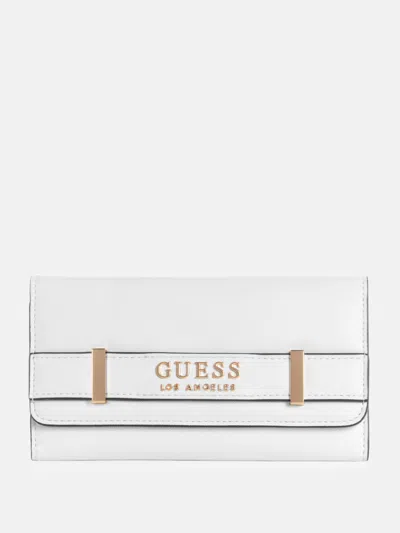Guess Factory Keeler Slim Clutch In White
