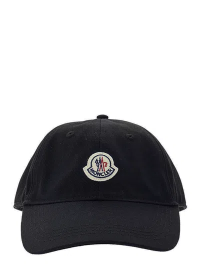 Moncler Baseball Cap With Logo In Black