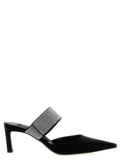 Sergio Rossi Paris Mules In Black