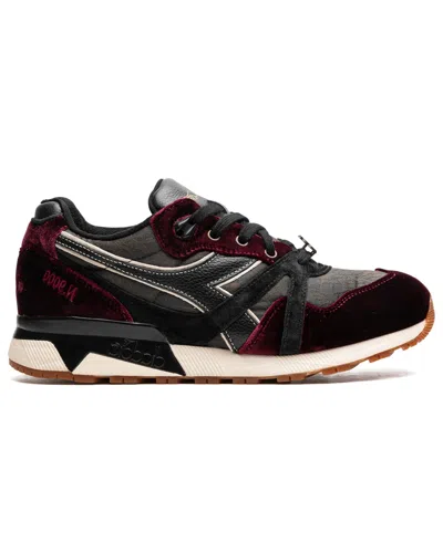 Pre-owned Diadora Shoes Limited Edition N9000 Vino Trainers Leather Black