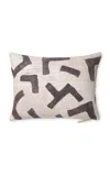 St. Frank Figures Linen-cotton Pillow In Ivory