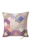 St. Frank Kaleidoscope Quilted Cotton-linen Pillow In Multi