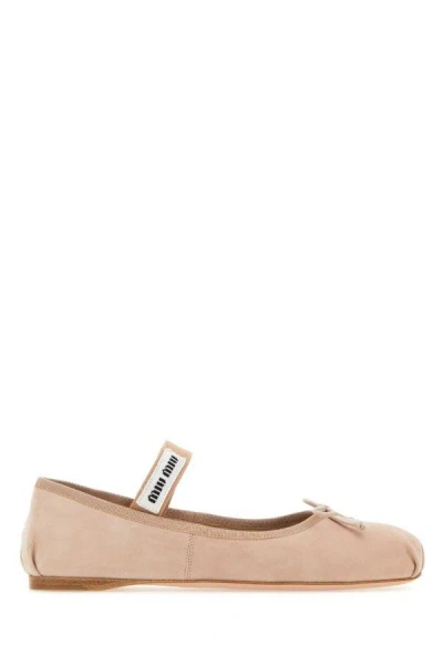 Miu Miu Woman Ballerine In Pink