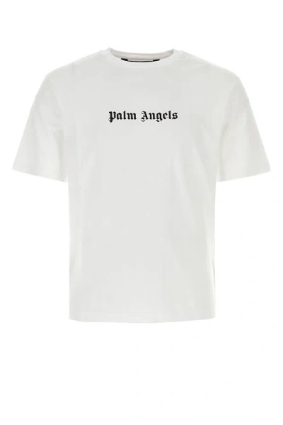 Palm Angels Man T-shirt In Bianco