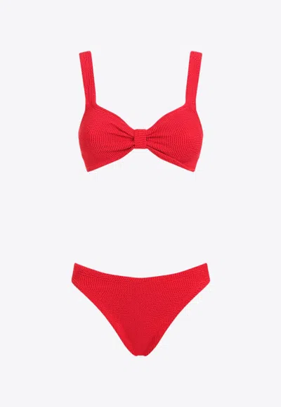 Hunza G Bonnie Sweetheart-neck Bikini - Red - Red