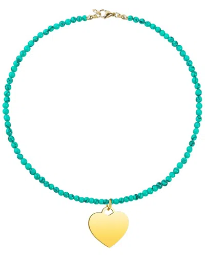 Liv Oliver 18k 15.75 Ct. Tw. Turquoise Drop Necklace In Gold