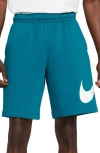 Nike Men's  Sportswear Club Graphic Shorts In Green