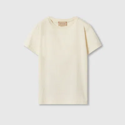 Gucci Printed Cotton T-shirt In Neutral