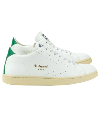 Pre-owned Valsport Shoes  Tournament Logo Man Trainers Leather Made A Mano White