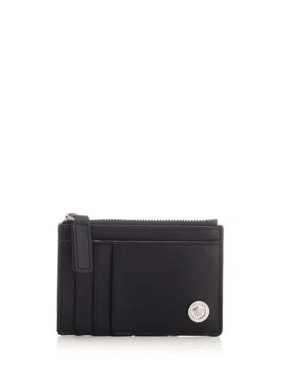 Versace Medusa Card Holder In Black