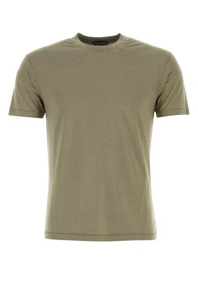 Tom Ford Crewneck Short-sleeved T-shirt In Green