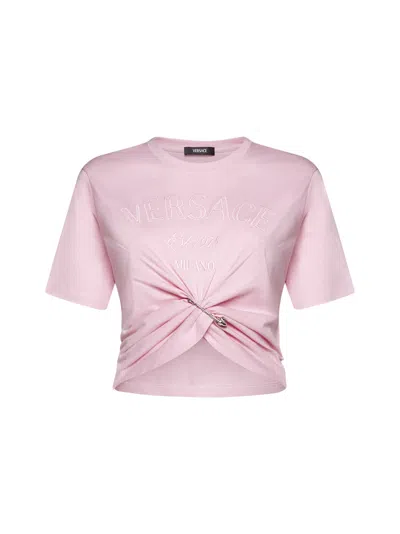 Versace T-shirt  Woman Color Pink In Pale Pink
