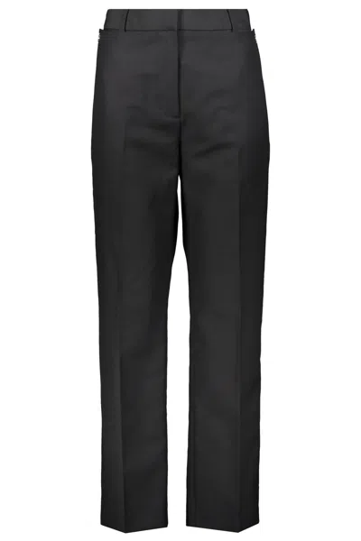 Burberry Wool And Mohair Trousers In Black
