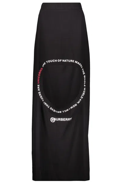Burberry Long Skirt In Black