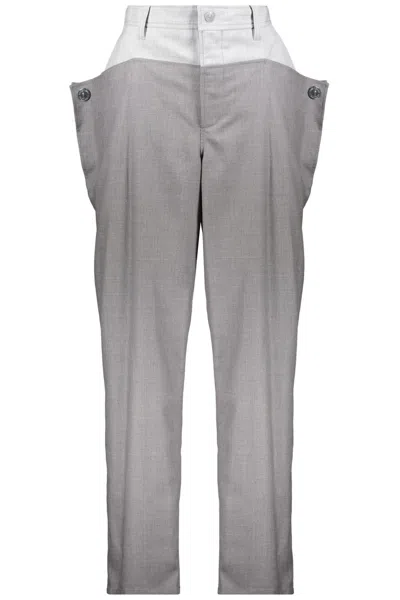 Burberry Wool Trousers In Grey