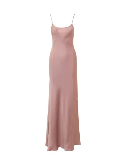Victoria Beckham Cami Floor-length Satin Dress In Pink