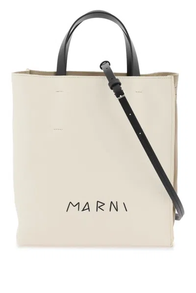 Marni Leather Museum Tote Bag In Multi