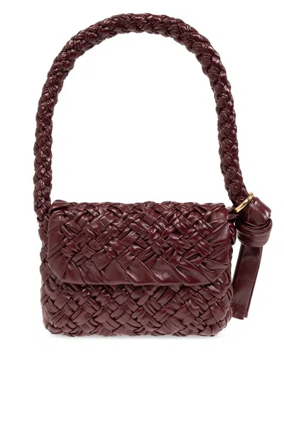 Bottega Veneta Kalimero Citta Shoulder Bag In Red