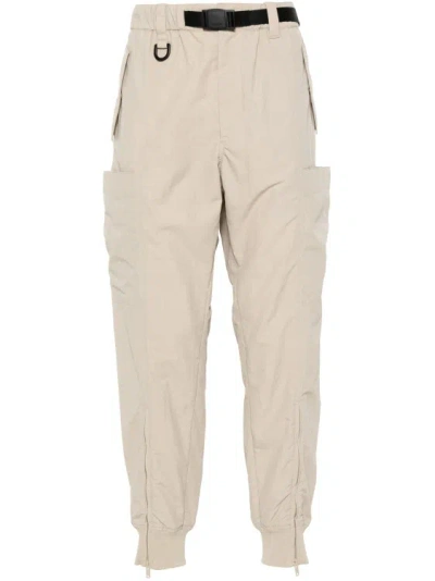 Y-3 Crinkled Track Trousers In Grey