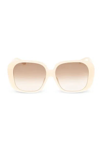 Linda Farrow Mima Square Frame Sunglasses In Beige
