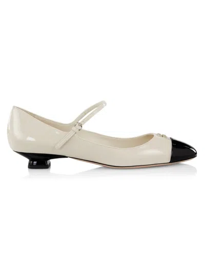 Miu Miu Pump Shoes In Ivory+black