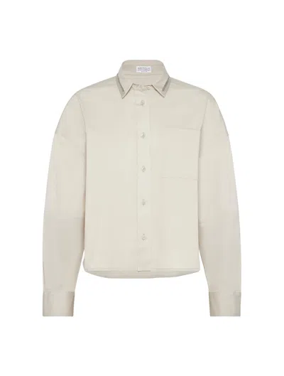 Brunello Cucinelli Long Sleeved Shirt In Grey
