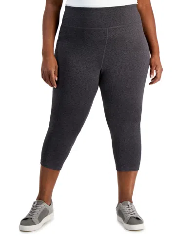 Id Ideology Plus Size Cropped Leggings In Skysail Blue