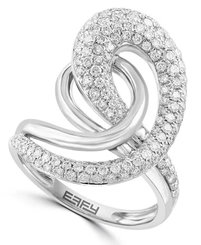 Effy Collection Effy Diamond Sculptural Ring (1-1/6 Ct. T.w.) In 14k White Gold