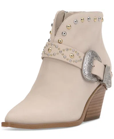 Jessica Simpson Women's Pivvy Western Booties In Chalk Leather
