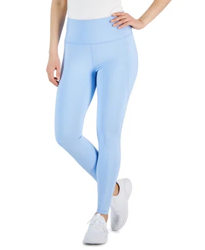 Id Ideology Women's Solid 7/8 Compression Leggings, Created For Macy's In Skysail Blue